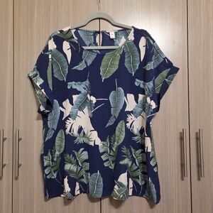 Tropical Short Sleeve Women's Top